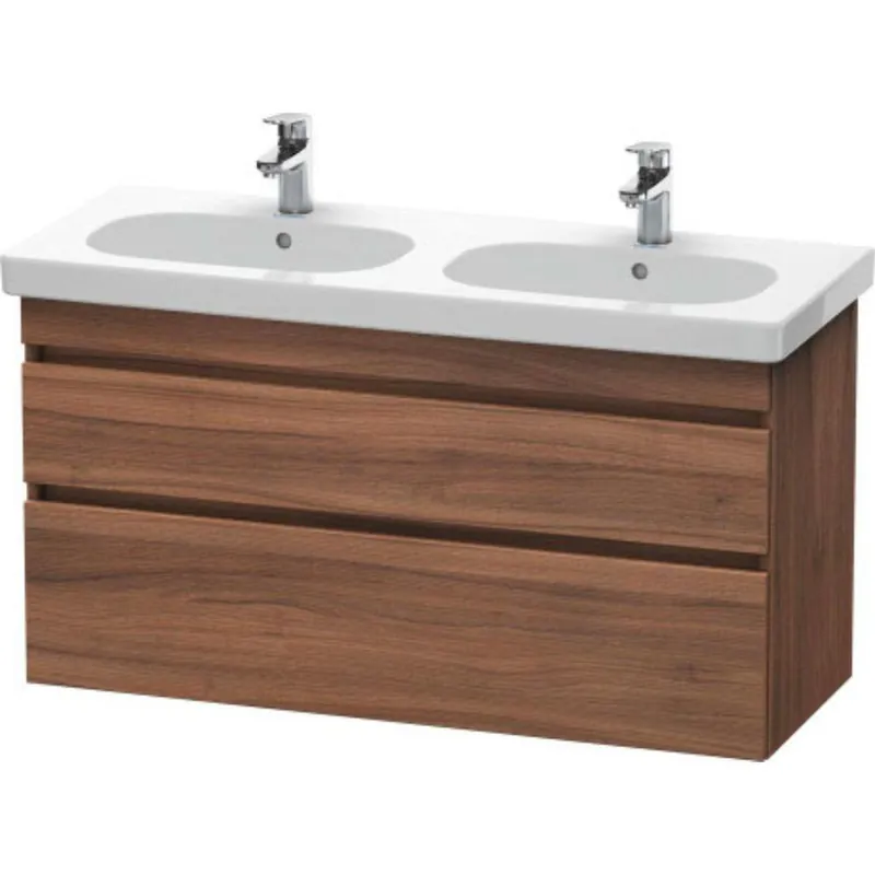 Duravit DuraStyle 45" x 24" x 18" Two Drawer Wall-Mount Vanity Unit in Natural Walnut (DS648607979) Hassle-Free Returns