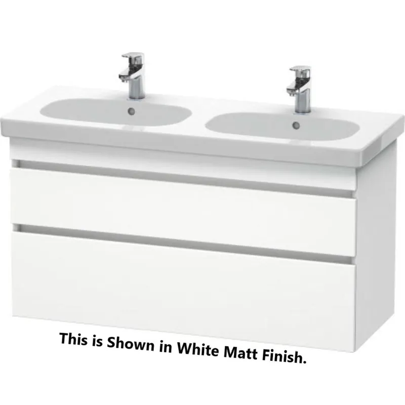 Sale Duravit DuraStyle 45" x 24" x 18" Two Drawer Wall-Mount Vanity Unit in European Oak and White (DS648605218)