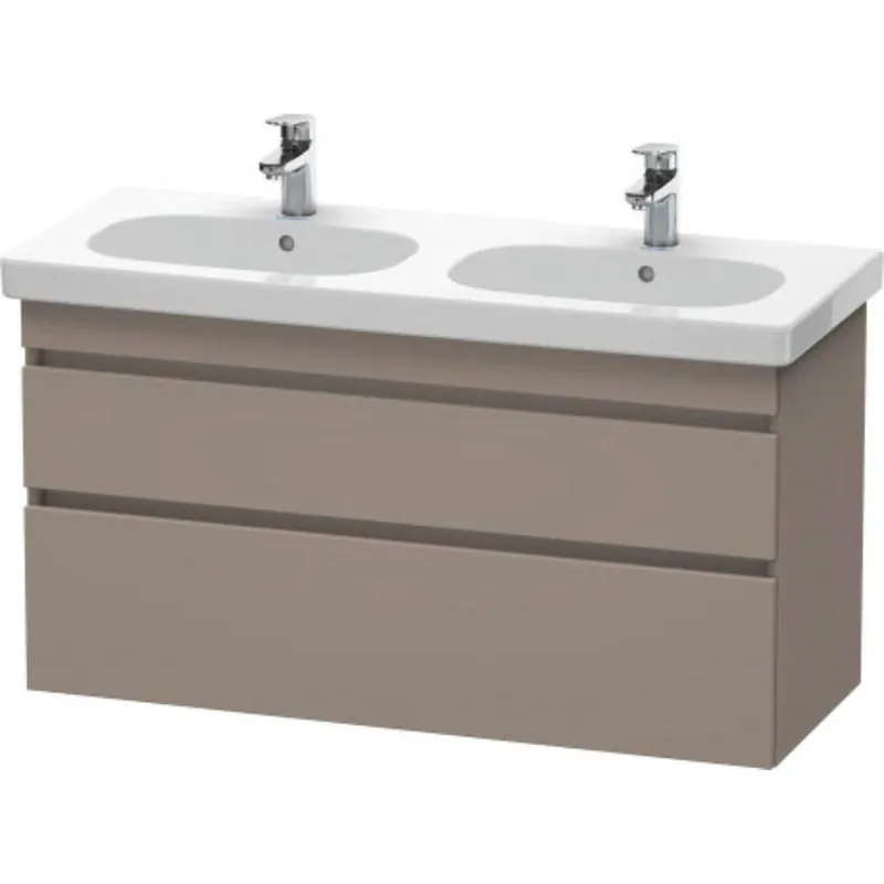 Secure Checkout Duravit DuraStyle 45" x 24" x 18" Two Drawer Wall-Mount Vanity Unit in Basalt (DS648604343)