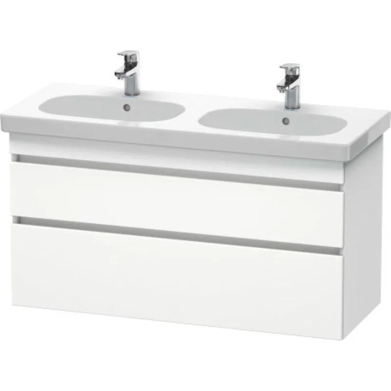 Free Delivery Duravit DuraStyle 45" x 24" x 18" Two Drawer Wall-Mount Vanity Unit in White Matt (DS648601818)