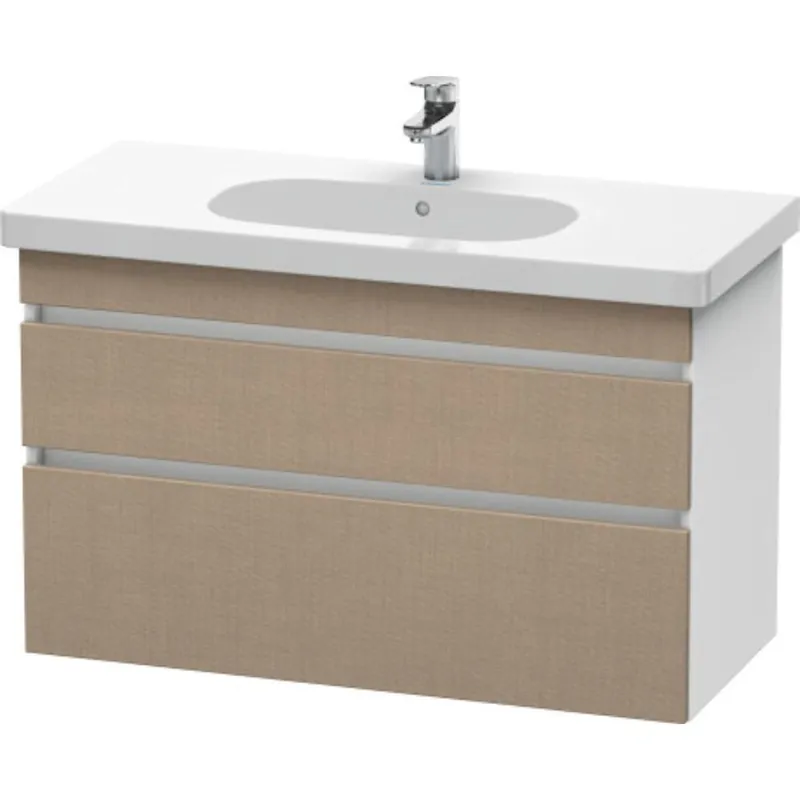 Duravit DuraStyle 39" x 24" x 18" Two Drawer Wall-Mount Vanity Unit in Linen and White (DS648507518) Price Drop