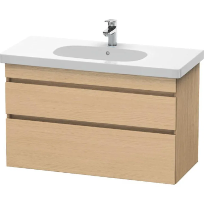 Premium Duravit DuraStyle 39" x 24" x 18" Two Drawer Wall-Mount Vanity Unit in Natural Oak (DS648503030)