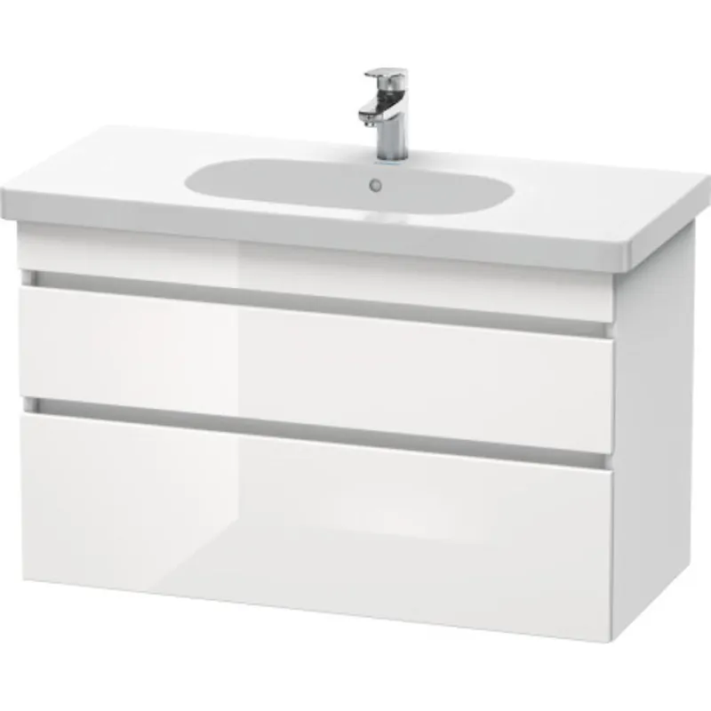 Duravit DuraStyle 39" x 24" x 18" Two Drawer Wall-Mount Vanity Unit in White High Gloss and White Matt (DS648502218) Hot Deal