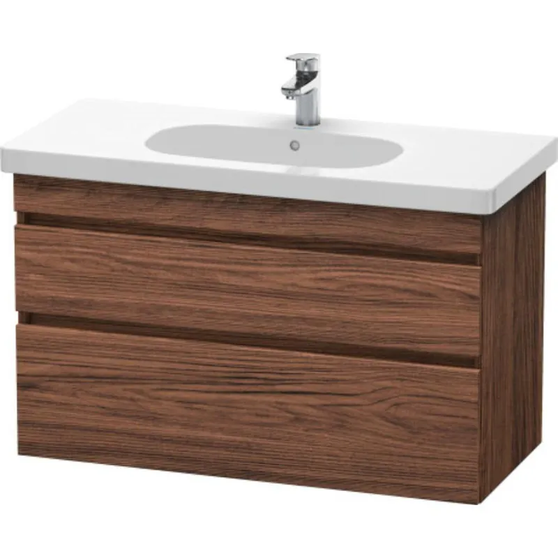 Duravit DuraStyle 39" x 24" x 18" Two Drawer Wall-Mount Vanity Unit in Walnut Dark (DS648502121) Big Sale