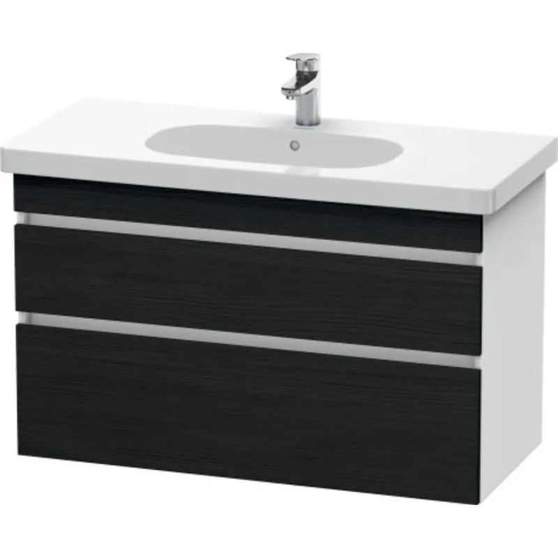 Duravit DuraStyle 39" x 24" x 18" Two Drawer Wall-Mount Vanity Unit in Oak Black and White (DS648501618) Free Shipping