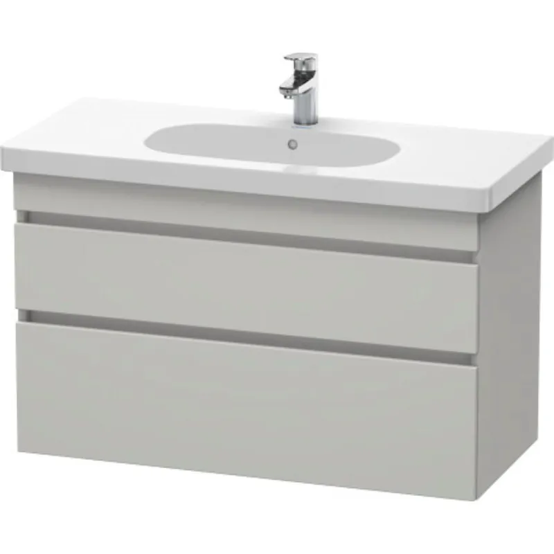 Duravit DuraStyle 39" x 24" x 18" Two Drawer Wall-Mount Vanity Unit in Concrete Grey Matt (DS648500707) Low Price