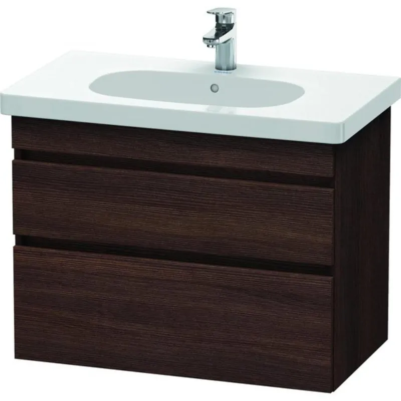 Certified Duravit DuraStyle 31" x 24" x 18" Two Drawer Wall-Mount Vanity Unit in Chestnut Dark (DS648405353)