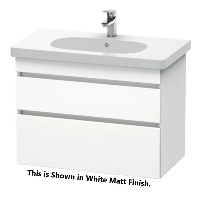 Duravit DuraStyle 31" x 24" x 18" Two Drawer Wall-Mount Vanity Unit in European Oak and White (DS648405218) Limited Edition