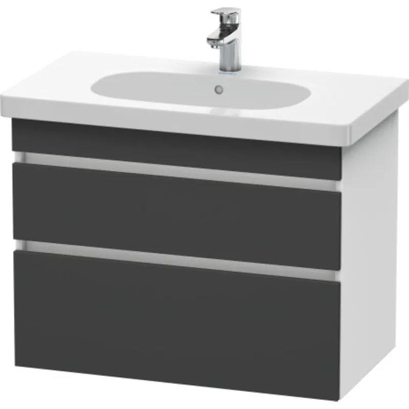 Duravit DuraStyle 31" x 24" x 18" Two Drawer Wall-Mount Vanity Unit in Graphite and White (DS648404918) Buy Online