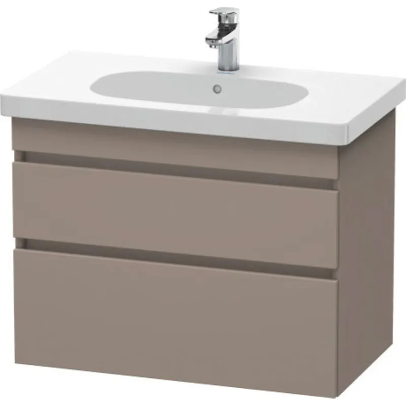 Same Day Shipping Duravit DuraStyle 31" x 24" x 18" Two Drawer Wall-Mount Vanity Unit in Basalt (DS648404343)