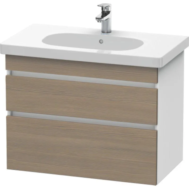 Direct From Manufacturer Duravit DuraStyle 31" x 24" x 18" Two Drawer Wall-Mount Vanity Unit in Oak Terra and White (DS648403518)