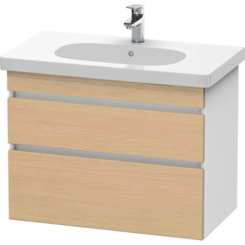 Cheap Duravit DuraStyle 31" x 24" x 18" Two Drawer Wall-Mount Vanity Unit in Natural Oak and White (DS648403018)