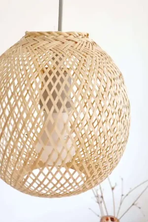 Factory Price Jundara - Round Bamboo Pendant Light By Thaihome
