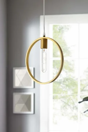 Final Sale Orbit Brass Ceiling Pendant Light By Modway - EEI-3084