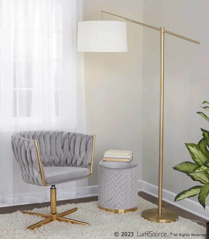 Casper 69" Metal Floor Lamp By LumiSource - GFS69-CASPR AUW Authentic