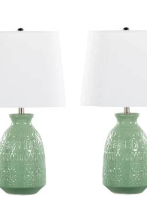 Claudia 20" Ceramic Accent Lamp - Set of 2 By LumiSource - GTE20-CLAUD Clearance