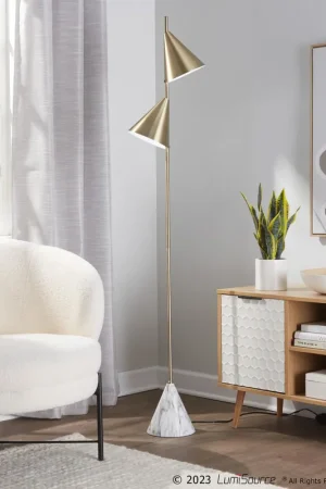 Cone 65" Metal Floor Lamp By LumiSource - LFL-CONE AUW Premium