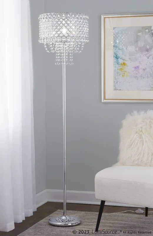 Droplets 60" Metal Floor Lamp By LumiSource - GFS60-DRPLTS CHRCL Latest