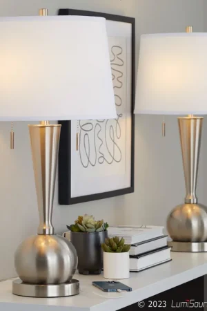 Jules 30.25" Metal Table Lamp with USB - Set of 2 By LumiSource - GTS3 Save Now