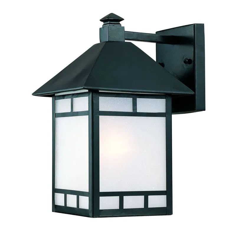 Matte Black Frosted Glass Lantern Wall Light By Homeroots Hot Picks