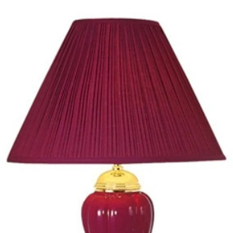 Set Of Three Gold Ceramic Bedside Floor and Table Lamp Set With Red Em Fresh Stock