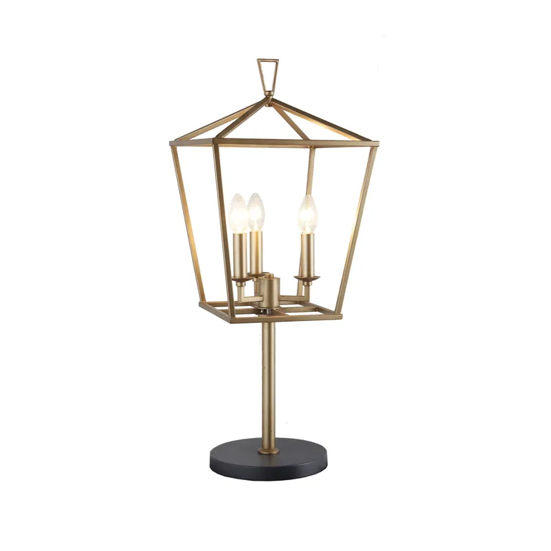 Mega Sale Black Iron Three Light Bedside Table Lamp By Homeroots
