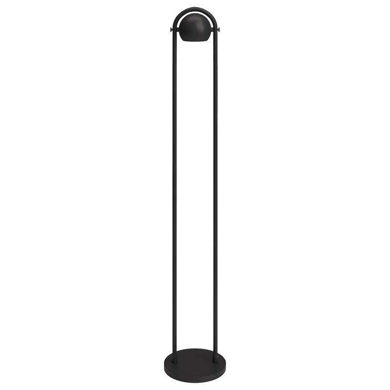 Black Column Floor Lamp With Black Globe Shade By Homeroots New Release