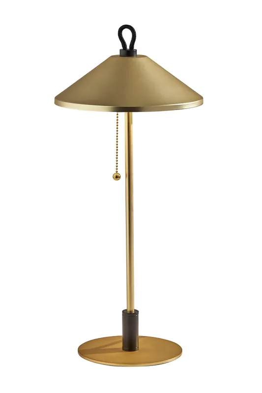 Worldwide Shipping Black and Gold Metal Two Light Candlestick LED Table Lamp With Brass C