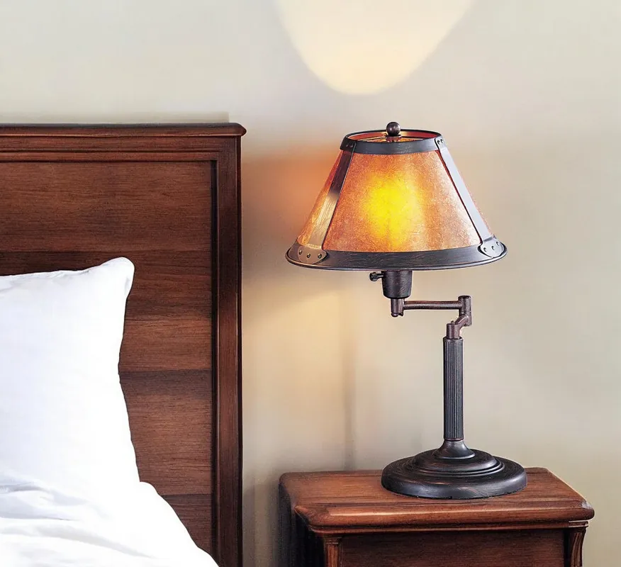 Price Drop Gray Metal Candlestick Table Lamp With Amber Empire Shade By Homeroots