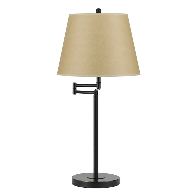 Next Day Delivery Bronze Metal Table Lamp With Tan Empire Shade By Homeroots