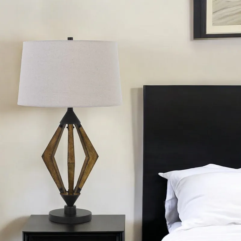 Price Drop Black Metal Lantern Table Lamp With Gray Empire Shade By Homeroots