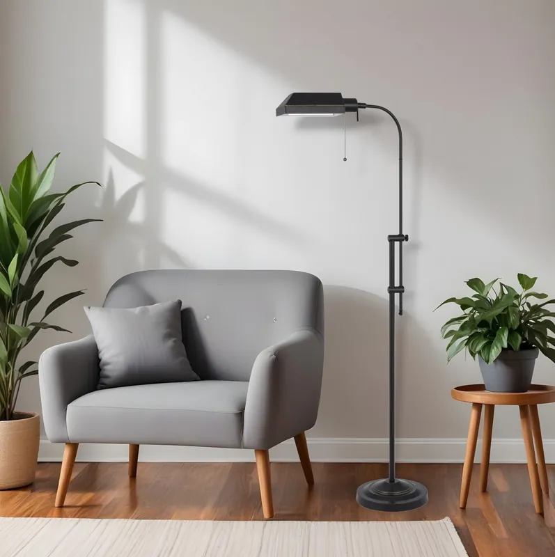 Bronze Metal Adjustable Floor Lamp With Bronze Metal Square Shade By H Cheap