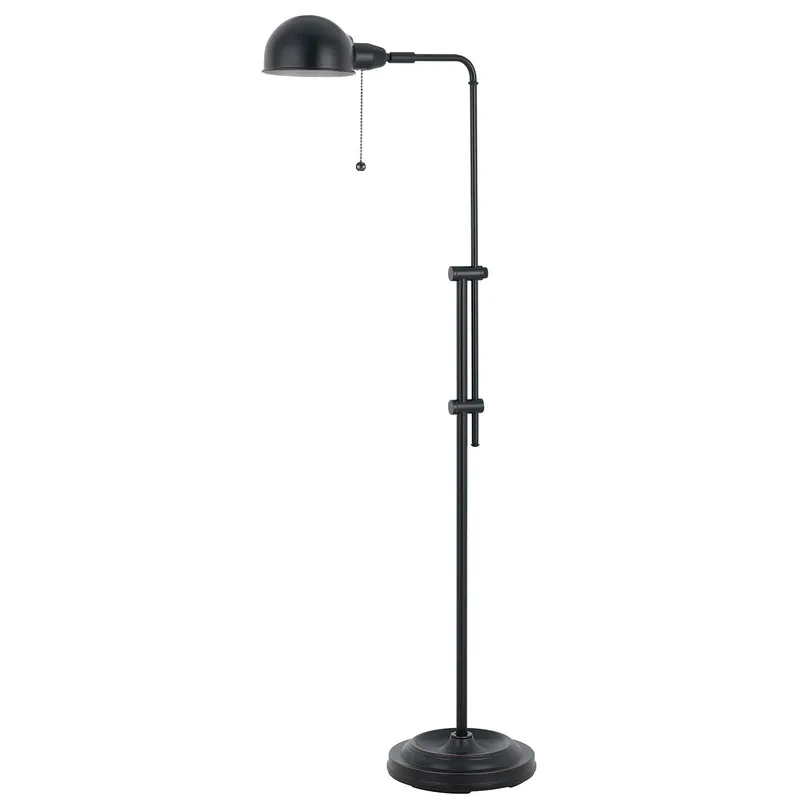 Next Day Delivery Bronze Adjustable Traditional Shaped Floor Lamp With Bronze Dome Shade