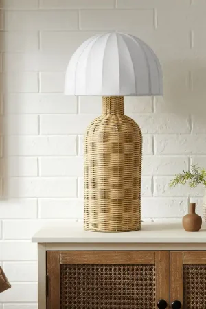 Santo Rattan Table Lamp With Dome Shade by Modway Exclusive