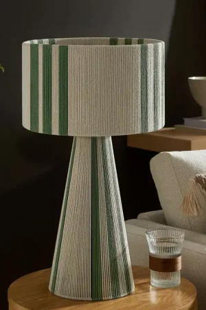 Wholesale Gia Handwoven Cotton Thread Striped or Plain Table Lamp by Modway