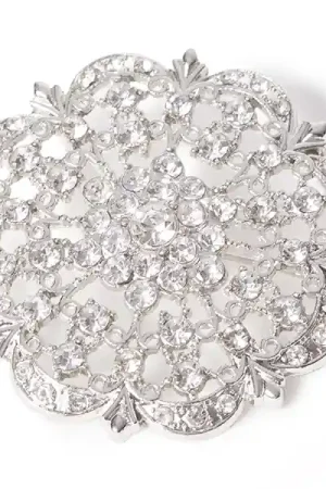 Get Yours DecoStar™ Diamond Encrusted Antique Brooch - Silver