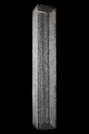 DecoStar™ 9ft Square Crystal Column - STUNNING! Professional Grade
