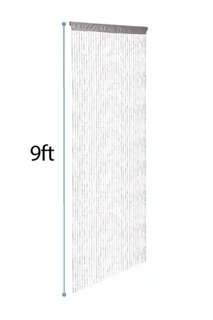Brand New DecoStar™ Satin Top Rod Pocket 9ft. Jewel Crystal Iridescent Diamond Cut Curtain