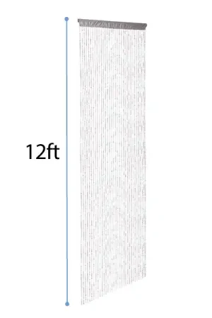 Order Now DecoStar™ Satin Top Rod Pocket 12ft. Jewel Crystal Iridescent Diamond Cut Curtain