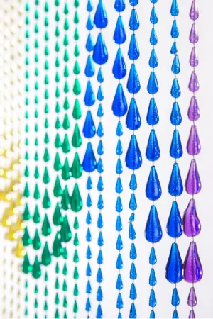 Time-Limited DecoStar™ 6ft Rainbow Iridescent Raindrop Curtain