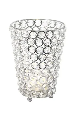 Buy Today DecoStar™ Real Crystal Cylinder Candle Holder - LG