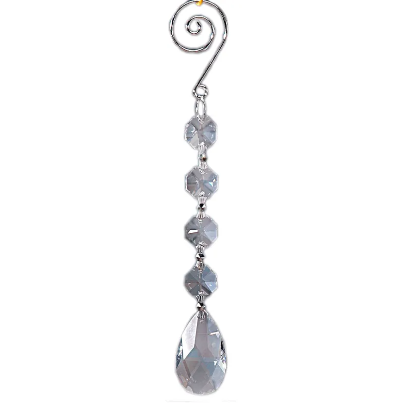 Decostar™ Real Crystal Hanging Prisms Glass Garland (1 x Dozen) - 7" Hassle-Free Returns