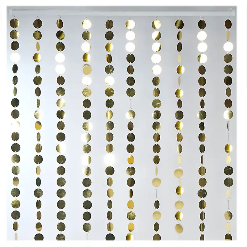 Decostar™ Spangles PVC Circles Beaded Curtain - Gold Grab Now
