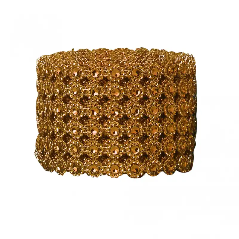 Time-Limited Decostar™ Diamond Flower Shape Mesh Roll - Rose Gold