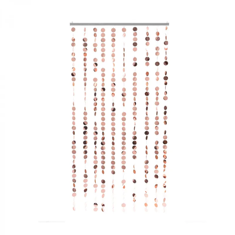 Best Choice Decostar™ "Spangles" PVC Circles Beaded Curtain- Rose Gold