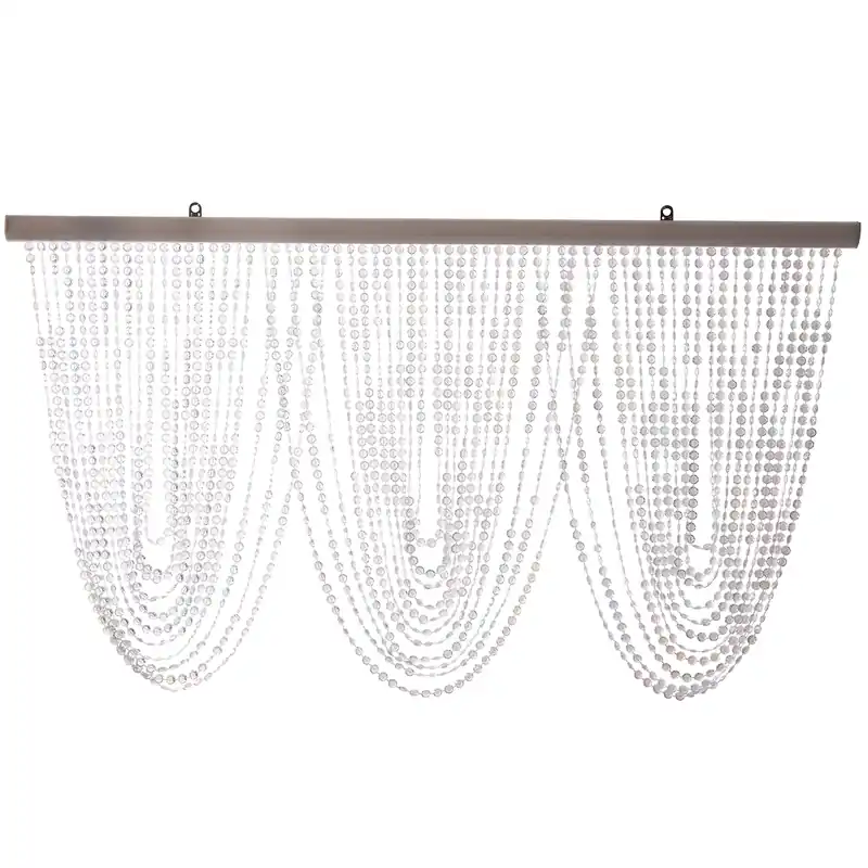 Bargain DecoStar™ Crystal Iridescent Diamond Cut Curtain Header Rods -Swag Pattern