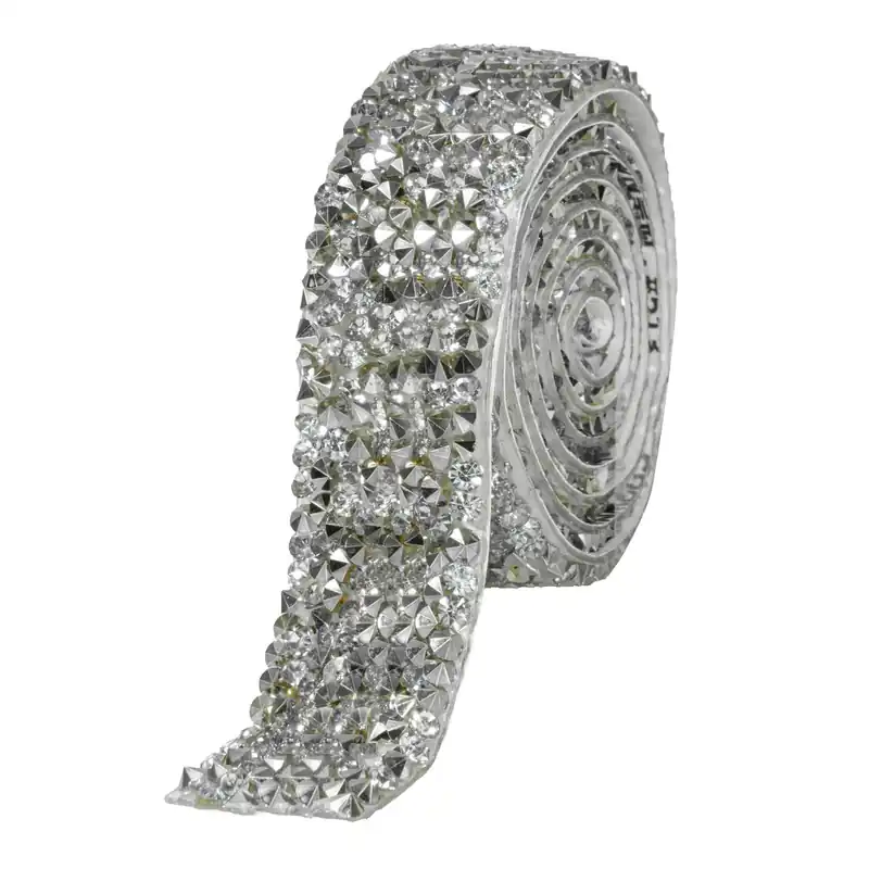 Instant Buy Decostar™ Crystal Rhinestone Adhesive Strips 0.78" - Silver