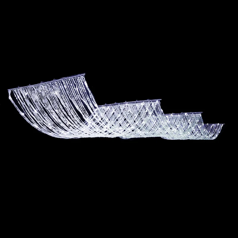 DecoStar™ 15ft. Crystal Ceiling Draping Panel w/ LED Lights - Pure White - 36" wide Top Pick