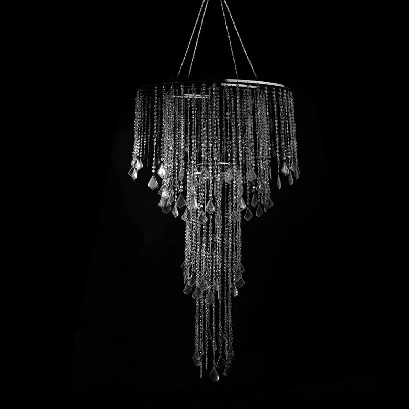 Place Order Decostar™ Silver Crystal Diamond Cut Bead,Cascade Chandelier