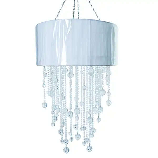 DecoStar™ Small Crystal Acrylic Drop Chandelier With Removable Shade Direct From Manufacturer